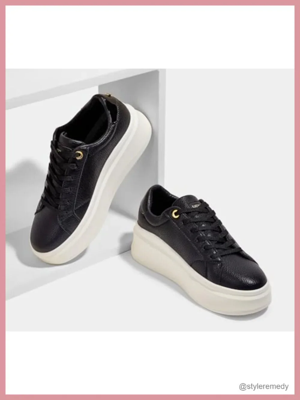 Women's Platform Fashion Sneakers Thick Sole Faux Leather PU